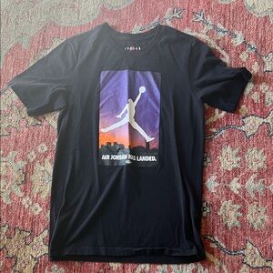 Jordan Black Tee with Purple and Orange Graphic